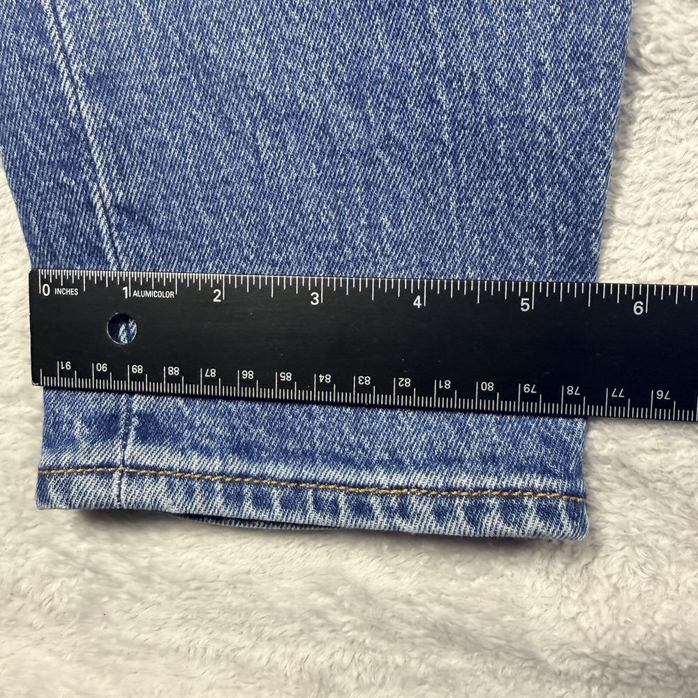 Levi's Premium Wedgie Straight Size 24 Jeans Button Fly Medium Wash  Distressed - Picture 10 of 13